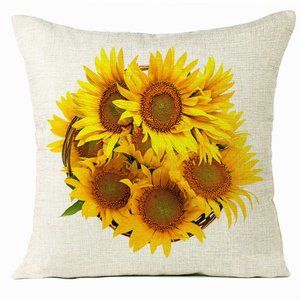 New Sunflowers Bouquet Pillow Cover Yellow Fall Harvest